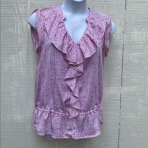 ⭐️Loft Waterfall Collar & Cap Sleeved Top